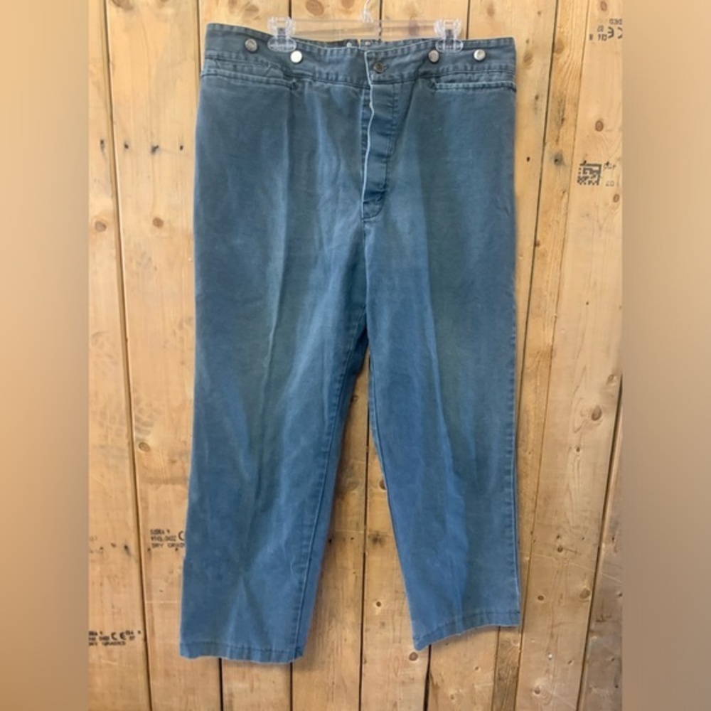 Mens Size 40 Vintage Wah Maker Jeans Frontier Western‎ Buckle Back Button Front